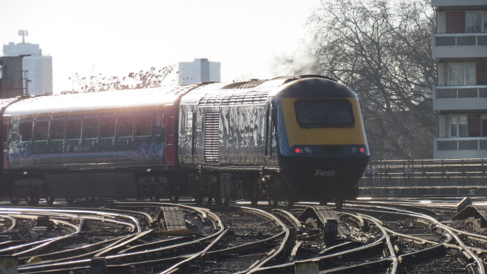 the 11:39 disappearing out of view after
                    leaving Waterloo