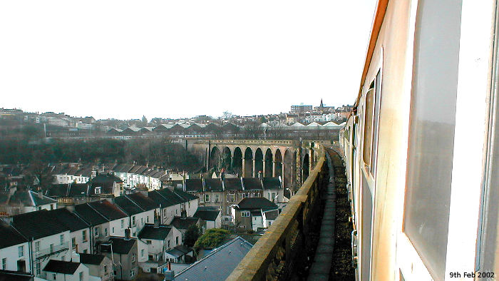 train on viaduct