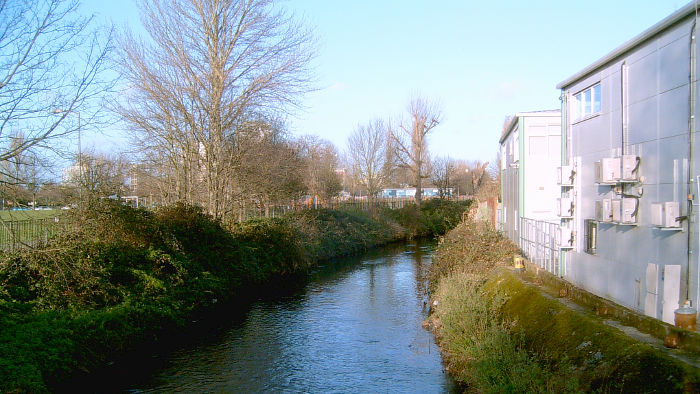 The River Wandle through King Georges
                          Park, Earlsfield