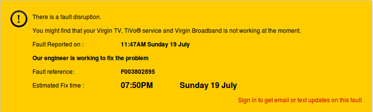 broadband fault