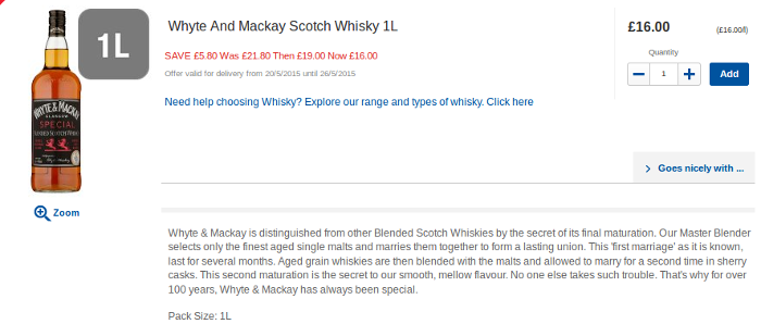 rough whisky
                                being sold off cheap !