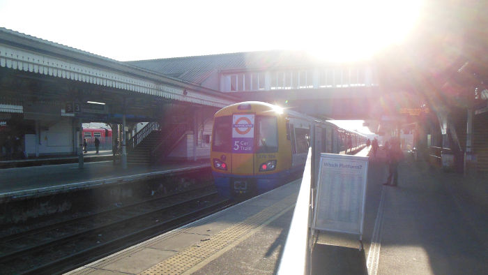 London
                              Overground train at Clapham Junction