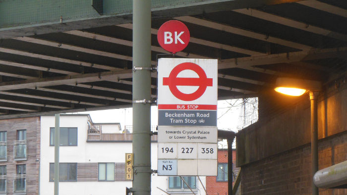 Bus stop in, or
                            near, Penge