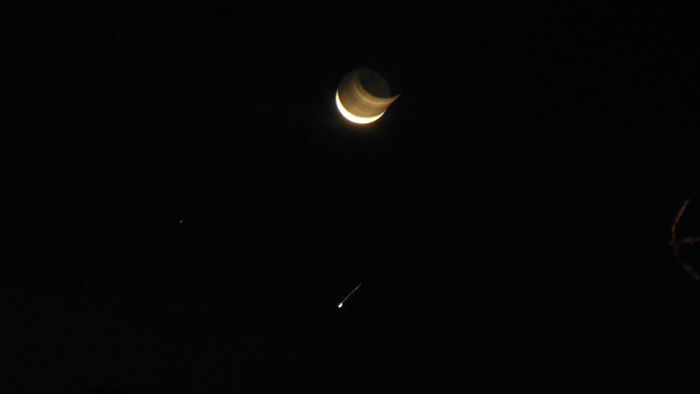 the Moon and a planet
                  (probably Venus)