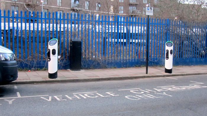 twin electric vehicle
                  charging points