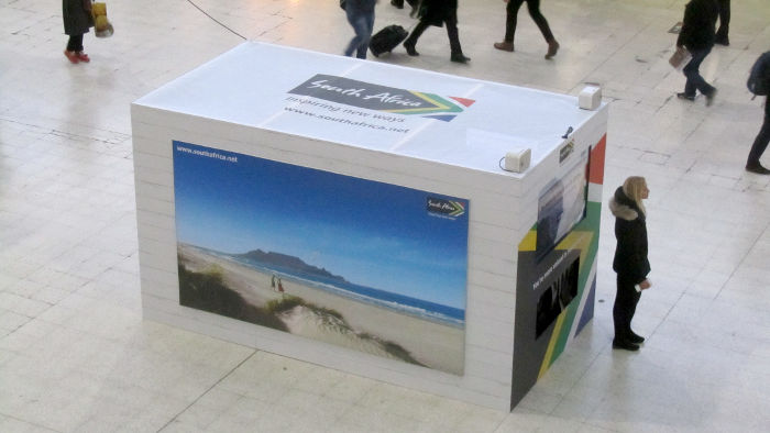 South Africans
                              at Waterloo station concourse