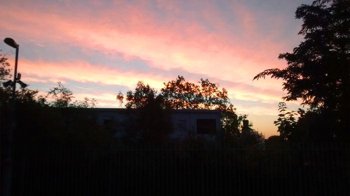 sunrise viewed from platform
                  1 of Catford station