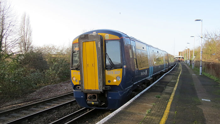 South Eastern class 375
                  train in "high speed" livery