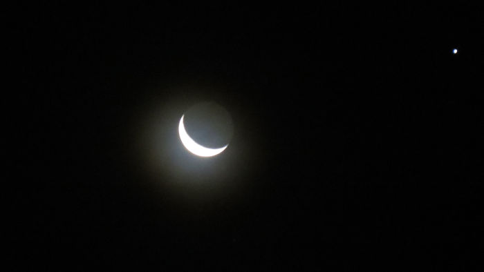 the crescent moon this
                  morning