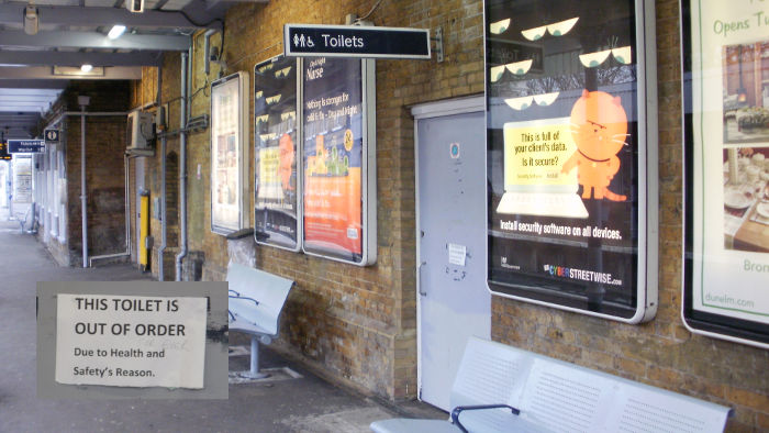 Toilet on platform 2 at
                  Catford Bridge station