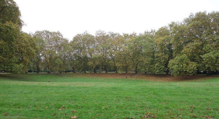 looking across the
                        crater