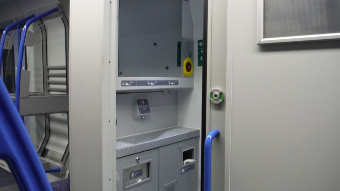 hand
                          wash area of the class 700 train toilets