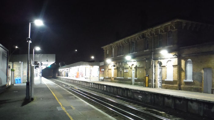 Catford Bridge
                          station on a quiet Saturday evening