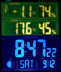 temperature in minus
                      figures !