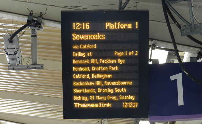 A Thameslink
                                  service from Victoria