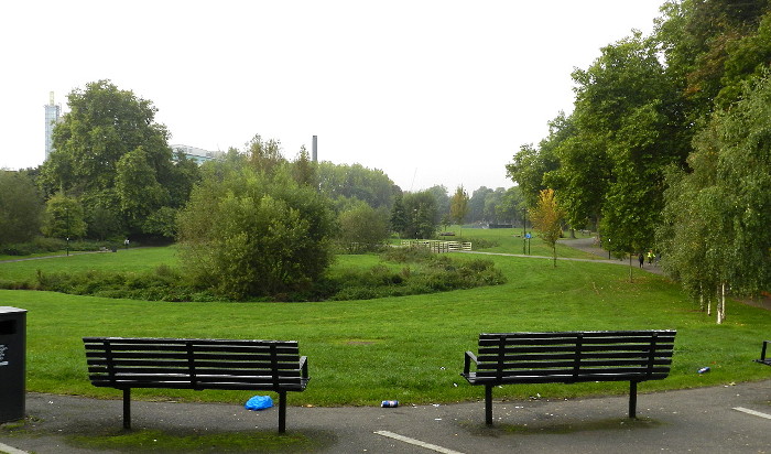 Looking south from the north end of
                        Ladywell Fields