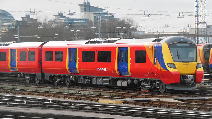 class 707 EMU in
                              Clapham Junction yard 4th Jan 2017