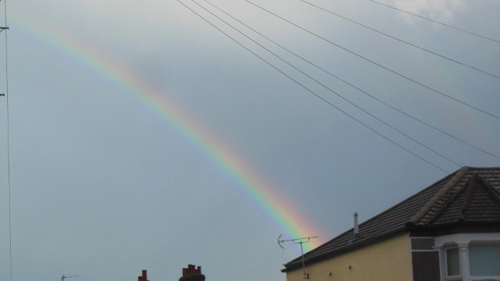 rainbow after storm