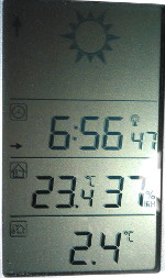 temperature outside the back
                                bedroom