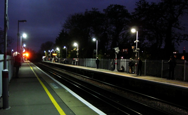 night time at Catford
                        station