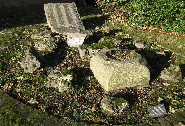 memorial garden area in context