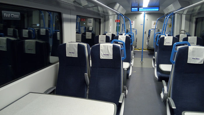 1st class
                  on a class 700 Thameslink train