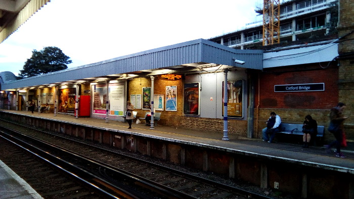 platform 1 at Catford
                        Bridge station - 7.20am