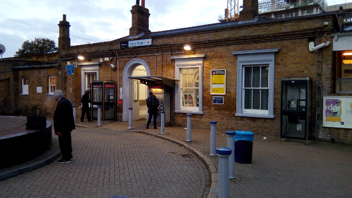 Catford Bridge station by dawns early
                        light