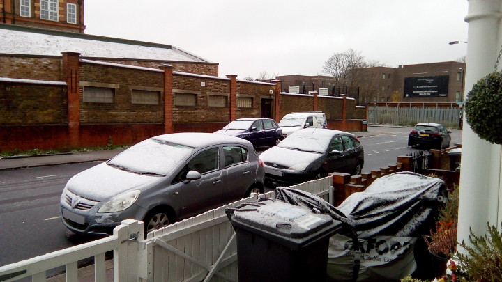 snow and slush on the road