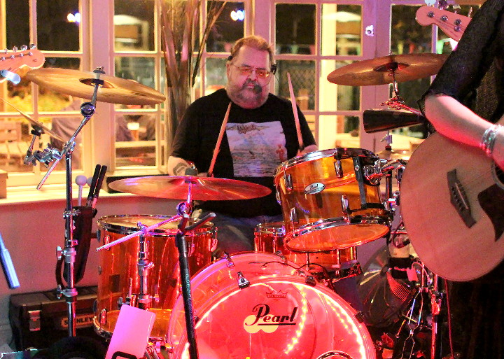 Dave Etheridge on the
                        drums