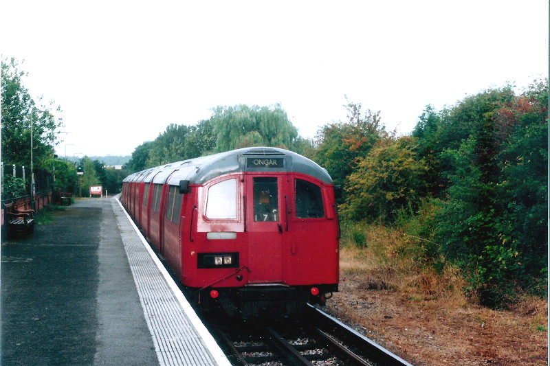 little red train in
                      Ongar station