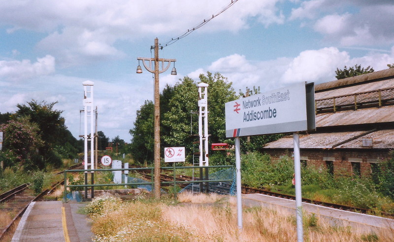 Addiscombe station in
                      1996