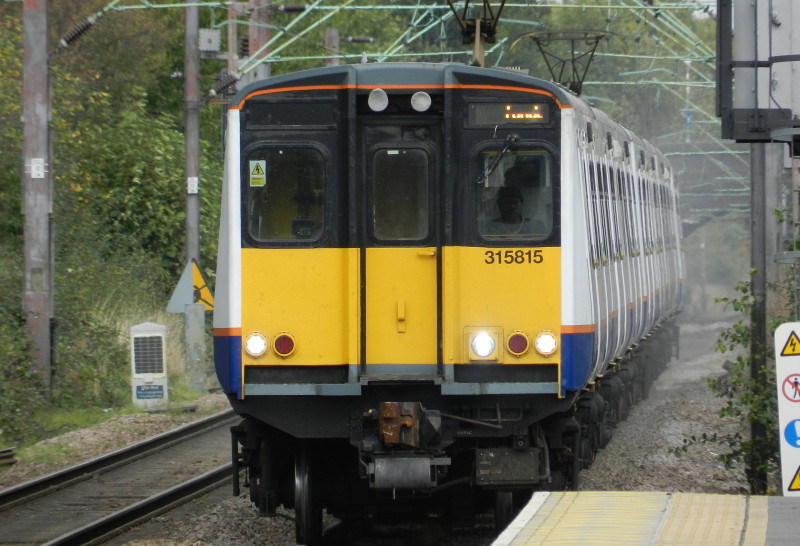 Train going back towards London