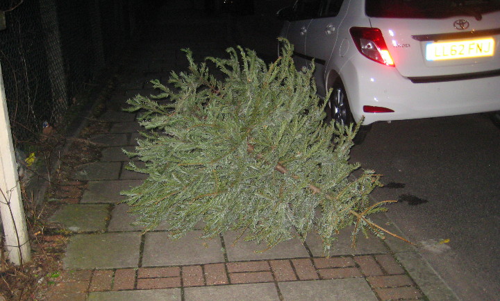 obstruction on the
                        footpath