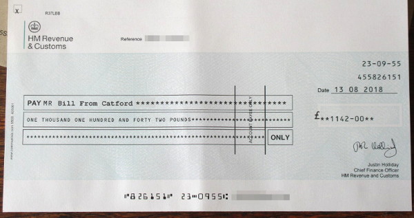 my cheque or a
                        reasonable facsimile of it