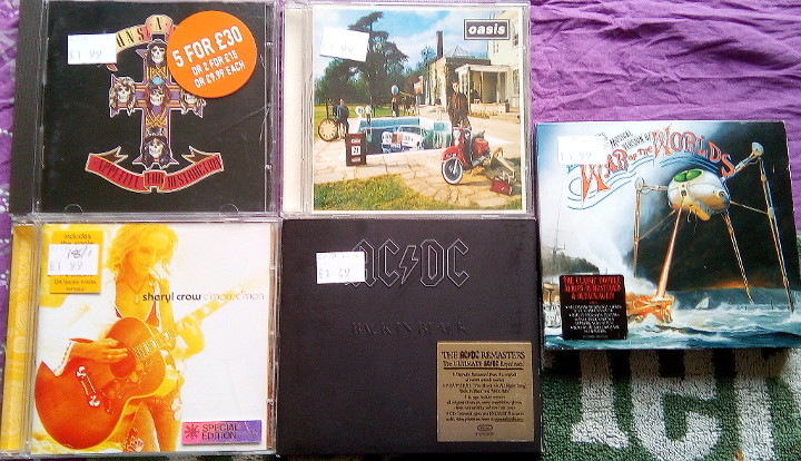 CDs from a charity
                            shop