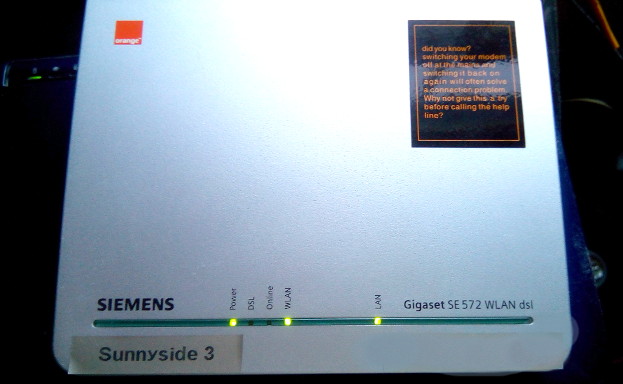 Siemens ADSL modem and WiFi access point