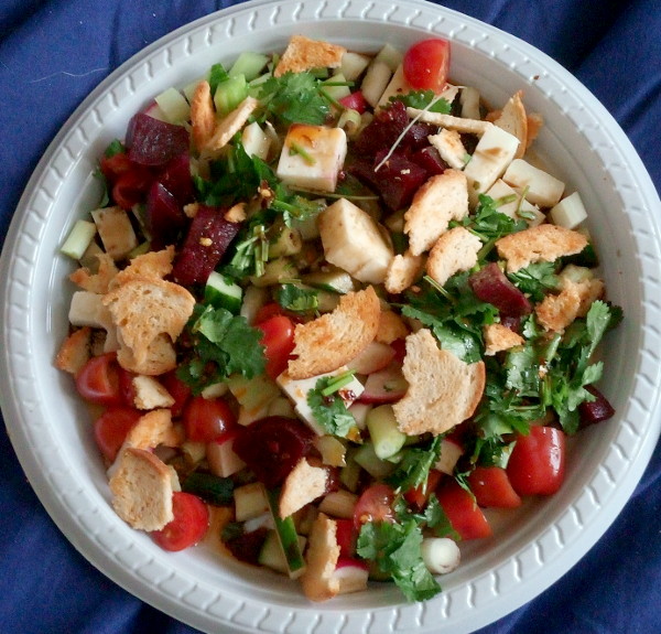 goats cheese and
                            beetroot salad