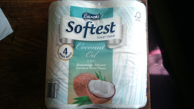 coconut oil infused
                        toilet paper