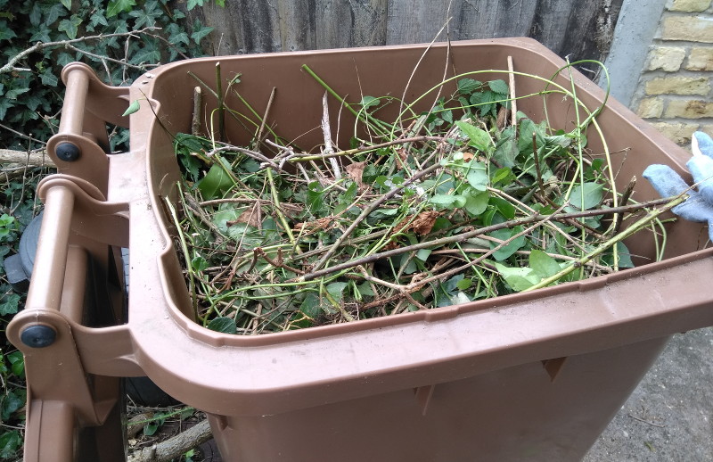 another wheelie bin
                        filled close to the brim