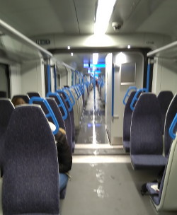 flooded toilet on train