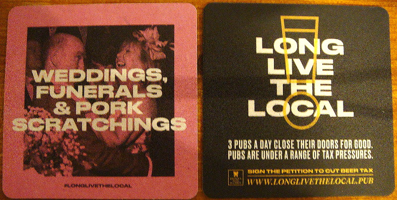 more "save your
                        local" beer mats