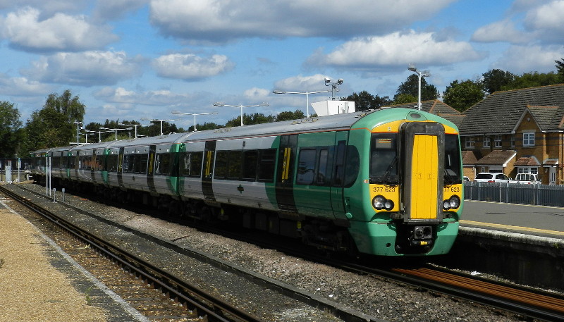 Train waiting in
                        platform 2 of Tattenham Corner