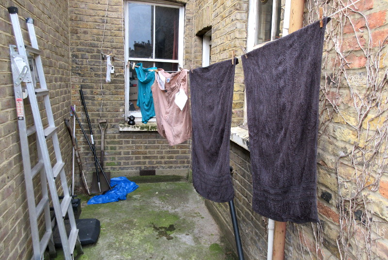 early morning
                            washing on the line