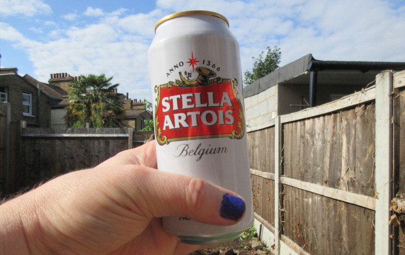 first can of
                            Stella in the garden