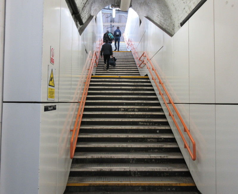 The long stairs at
                        Earlsfield