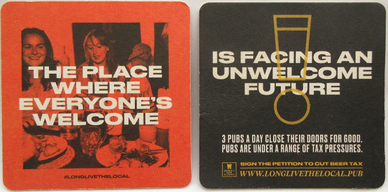 beer mats with a
                        message