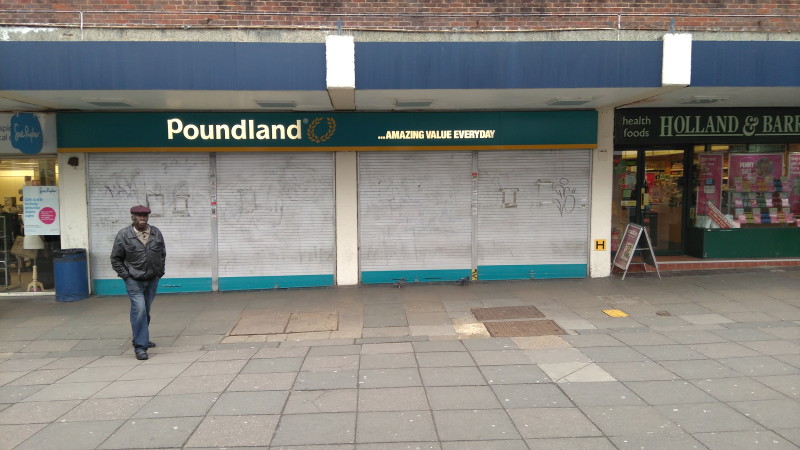 closed down Poundland in
                      Catford Mews