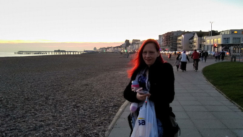 Sue with partly back lit hair