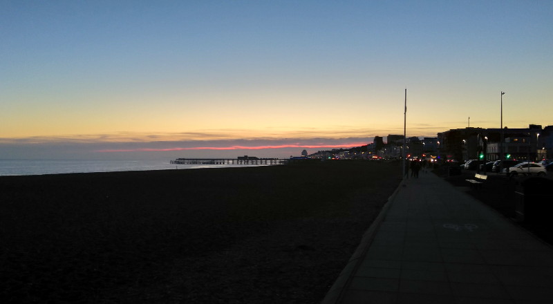 sunset with pier